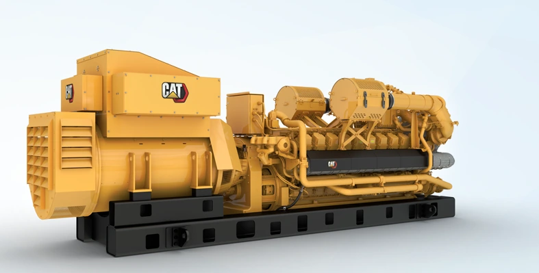 The Cat G3520 Fast Response natural-gas generator set is available for dealers around the world. (Image source: Cat) A product shot of the Cat G3520 Fast Response natural-gas generator.